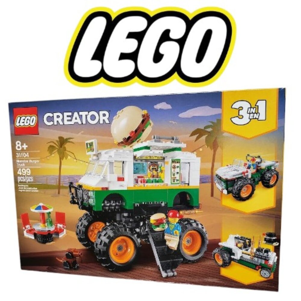 RETIRED LEGO Creator 3in1 Monster Burger Truck 31104 Food Vehicle SEALED NEW 499